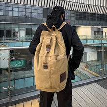 Lade das Bild in den Galerie-Viewer, Backpack travel Men Women Outdoor Travel Sports Water Bucket  Trend Canvas School shoulder bag
