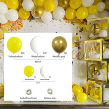 Load image into Gallery viewer, 114pcs Yellow White Balloon Garland Arch Set Baby Baptism Party Wedding Decoration
