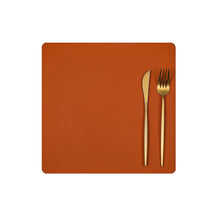 Load image into Gallery viewer, 2PCs Simple Positive and Negative Two-Color Leather Placemat Non-Slip Waterproof Insulation Household Restaurant
