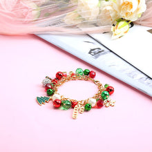 Load image into Gallery viewer, 3PCs Christmas Bracelet Hanging Pearl Bell Rhinestone Ball Alloy Children&#39;s Day Gifts for Girls
