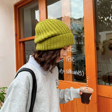 Load image into Gallery viewer, Warm Winter Knit Beanie Hats Wool Women Autumn and Winter Korean Style Fashion Brand Warm Unisex
