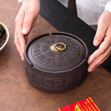 Lade das Bild in den Galerie-Viewer, Ashtray Purple Sand Ceramic Lid Creative Hotel Supplies Office Bar Home Gifts Logo Customization
