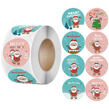 Load image into Gallery viewer, 2x500pcs Christmas Xmas Package 8 Design Santa Merry Christmas Christmas Stickers Gift Tags tape
