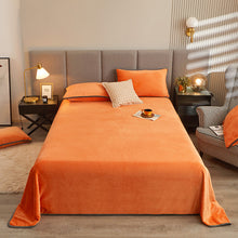 Lade das Bild in den Galerie-Viewer, Flannel Bed Sheet Fleece-Lined Thickened Double-Sided Coral Fleece Flannel Winter Milk Crystal Velvet Blanket
