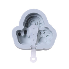 Load image into Gallery viewer, 2PC Silicone Mold Cat&#39;s Paw Rainbow Crown Silicone Ice Cream Mold Popsicle
