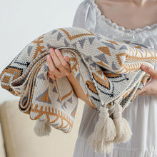 Load image into Gallery viewer, Simple Knitting Wool Shawl Blanket Nap Blanket Winter Ornament Blanket Sofa Blanket
