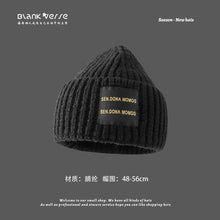 Load image into Gallery viewer, Warm Winter Knit Beanie Hats Couple Trend All-Matching Thickened Wool Women's Retro Leather Unisex
