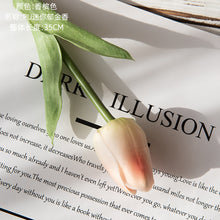 Load image into Gallery viewer, 3PCs Pu Mini Tulip Artificial Fake Flower Plants Home Decoration Wedding Bouquet
