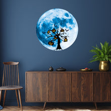 Lade das Bild in den Galerie-Viewer, 2PCs Halloween Wall Glass Decoration Blue Moon Glow Sticker
