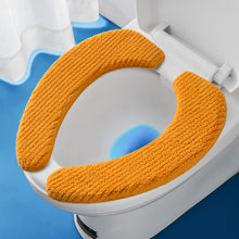 Load image into Gallery viewer, 3pcs Toilet Seat Cover Pads Winter   Adhesive Universal Waterproof  Pad Washer Puff Velvet Two-Piece Stickers
