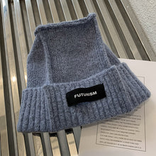 Load image into Gallery viewer, Warm Winter Knit Beanie Hats Korean Designer Model Simple Patch Woolen Cap Children Unisex
