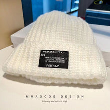Lade das Bild in den Galerie-Viewer, Warm Winter Knit Beanie Hats Face-Looking Small Oversized Loose Wool Women Temperament Ear Protection Unisex
