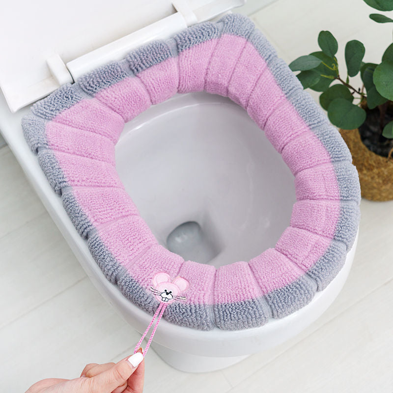 3pcs Toilet Seat Cover Pads 3-Piece   All-Season Closestool Cushion Washable