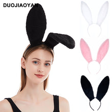 Lade das Bild in den Galerie-Viewer, 2x Halloween Xmas Christmas Gifts Decoration European and American New Soft Flannel Cat Rabbit Ears Hair Hoop
