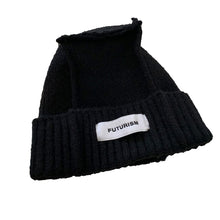Load image into Gallery viewer, Warm Winter Knit Beanie Hats Korean Designer Model Simple Patch Woolen Cap Children Unisex
