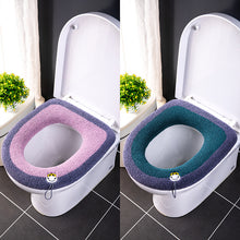 Load image into Gallery viewer, 3pcs Toilet Seat Cover Pads Autumn and Winter Zipper Winter Thicker      Ring
