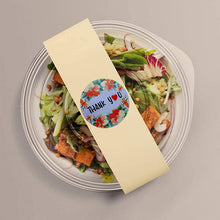 Load image into Gallery viewer, 2x500pcs Xmas Christmas  Stickers Roll Label  Garland Thank You Love Salad Foodstuff Box Packaging
