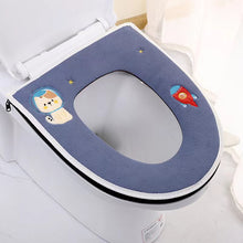 Load image into Gallery viewer, 3pcs Toilet Seat Cover Pads Cushion Winter Thicker Waterproof Cute Zipper Style

