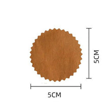 Load image into Gallery viewer, 2x500pcs Christmas Xmas round Serrated Edge 2 Inch Kraft Paper Blank DIY Sticker tape
