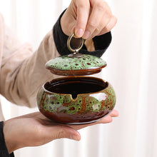 Lade das Bild in den Galerie-Viewer, Ashtray Northern   Ceramic Home Simple Stylish Lid Windproof Ceramic Trend
