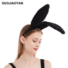 Lade das Bild in den Galerie-Viewer, 2x Halloween Xmas Christmas Gifts Decoration European and American New Soft Flannel Cat Rabbit Ears Hair Hoop
