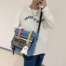 Load image into Gallery viewer, Middle School Student Schoolbag Men's Fashion Crossbody Backpack Dual-Use Bag Shoulder Bag Men
