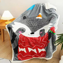 Lade das Bild in den Galerie-Viewer, Double Layer Thickened Cartoon Lambswool Flannel Children's Blanket Baby Blanket Gift Blanket
