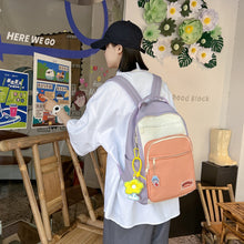 Load image into Gallery viewer, Harajuku Style Contrast Color Minimalist Girls' College Style Student Backpack Travel Backpack
