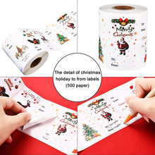 Lade das Bild in den Galerie-Viewer, 2x300pcs White Rectangle Shaped Merry Christmas Christmas Sticker Gift Label tape
