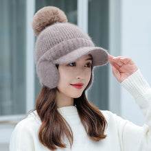 Lade das Bild in den Galerie-Viewer, Warm Winter Knit Beanie Hats Women's Korean-Style Student Wool Ear Protection Cold-Proof Unisex
