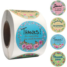 Load image into Gallery viewer, 3x500pcs Xmas Christmas Stickers Roll Label 4 Kinds of Garland Thank You Self- Gift Sealing
