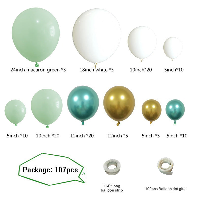 108pcs Mint Green Balloon Set Birthday Party Wedding Decoration