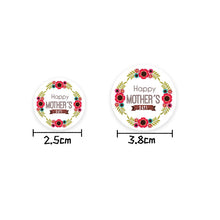 Load image into Gallery viewer, 2x500pcs Christmas Xmas Fresh Pink Floral HAPPY MOTHER&#39;S Day Mother&#39;s Day Sticker Sealing Label tape
