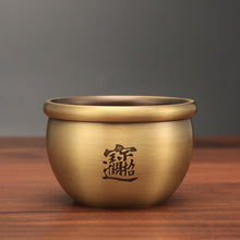 Lade das Bild in den Galerie-Viewer, Ashtray Decorative Decoration Baifu Pot Cup Pure Brass Fortune Rice Pot Incense Burner Treasure Bowl
