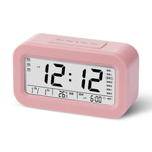 Load image into Gallery viewer, Smart Multi-Function Alarm Clock LED Display Voice Time Rechargeable/Battery Type Three Sets of Alarm
