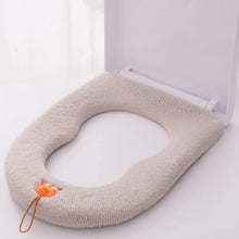 Load image into Gallery viewer, 3pcs Toilet Seat Thickened  Square Pear-Shaped Cushion Toilet Seat Cover
