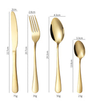 Lade das Bild in den Galerie-Viewer, 304 Stainless Steel Flatware Sets Knife, Fork and Spoon 24-Piece Set
