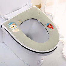 Load image into Gallery viewer, 3pcs Toilet Seat Cover Pads Cushion Winter Thicker Waterproof Cute Zipper Style

