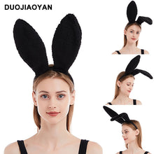 Lade das Bild in den Galerie-Viewer, 2x Halloween Xmas Christmas Gifts Decoration European and American New Soft Flannel Cat Rabbit Ears Hair Hoop
