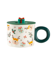 Lade das Bild in den Galerie-Viewer, Xmax Christmas Cup Gift Cartoon Ceramic with Lid Cute Student Office Good-looking Mark
