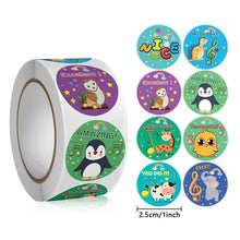 Load image into Gallery viewer, 2x500pcs Christmas Xmas This Made Me Smile Squirrel Children&#39;s Toy Student Reward Stationery Sticker tape
