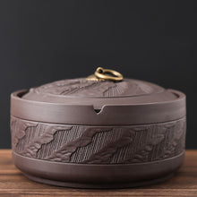 Load image into Gallery viewer, Ashtray Raw Ore Purple Sand Household Retro Creative Ceramic Large Windproof Prevent Fly Ash Lid
