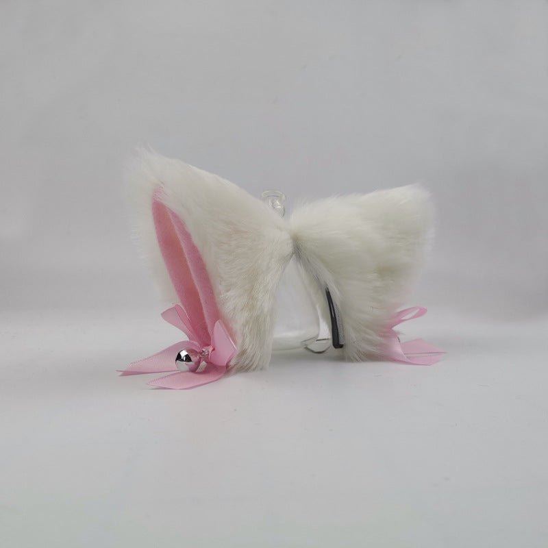 2x Halloween Xmas Christmas Gifts Decoration Anime Party Cat Ears Barrettes Lolita Adult Lady like Woman Fox Bow