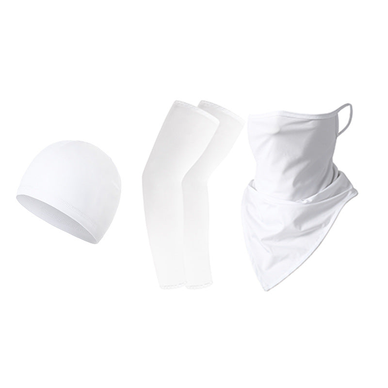 38 Oversleeves Triangular Binder Small Hat Hanging Ear Triangle Ice Silk Mask Summer for Outdoor Cycling