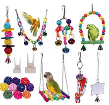 Load image into Gallery viewer, Safe Non-Toxic Bird Toys Parrot Toys 19pcs Set Bite Vine Bal Swing Ladder
