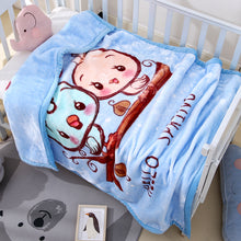 Lade das Bild in den Galerie-Viewer, Babies' Woolen Blanket Thick Double Layer Raschel Cartoon Extra Thick Autumn and Winter Small Cloud Blanket
