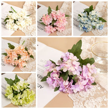 Load image into Gallery viewer, 3Pcs Small Handle Shui Yang Hydrangea Artificial Fake Flower Plants Home Decoration Wedding Bouquet
