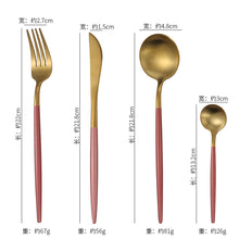 Lade das Bild in den Galerie-Viewer, 304 Stainless Steel Flatware Sets Spork 4-Piece Thick Steak Knife, Fork and Spoon Spork
