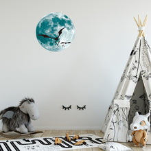 Lade das Bild in den Galerie-Viewer, 30cm Halloween Fluorescence Sticker Crow Death Ghost Hand Pumpkin Moon Show Window Decoration
