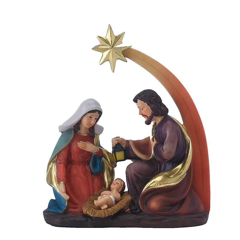 15*12.3 * 6.6cm Catholic Gospel Religious Ornament Resin Statue Ornaments